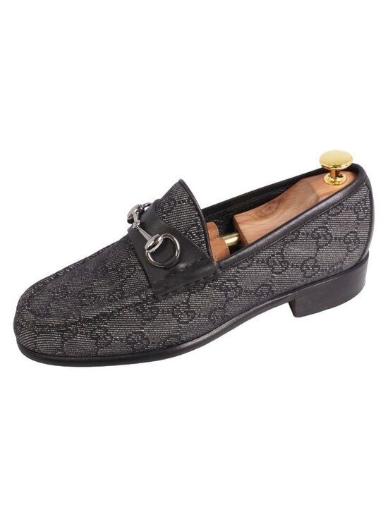 Gucci Loafers Moccasins Horsebit Leather GG